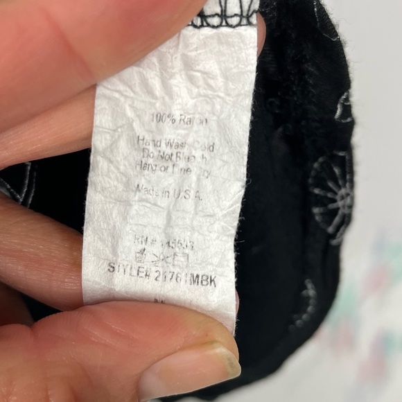 Anthropologie W5 Black Bicycle Print Short Sleeve Top Medium - Picture 7 of 8